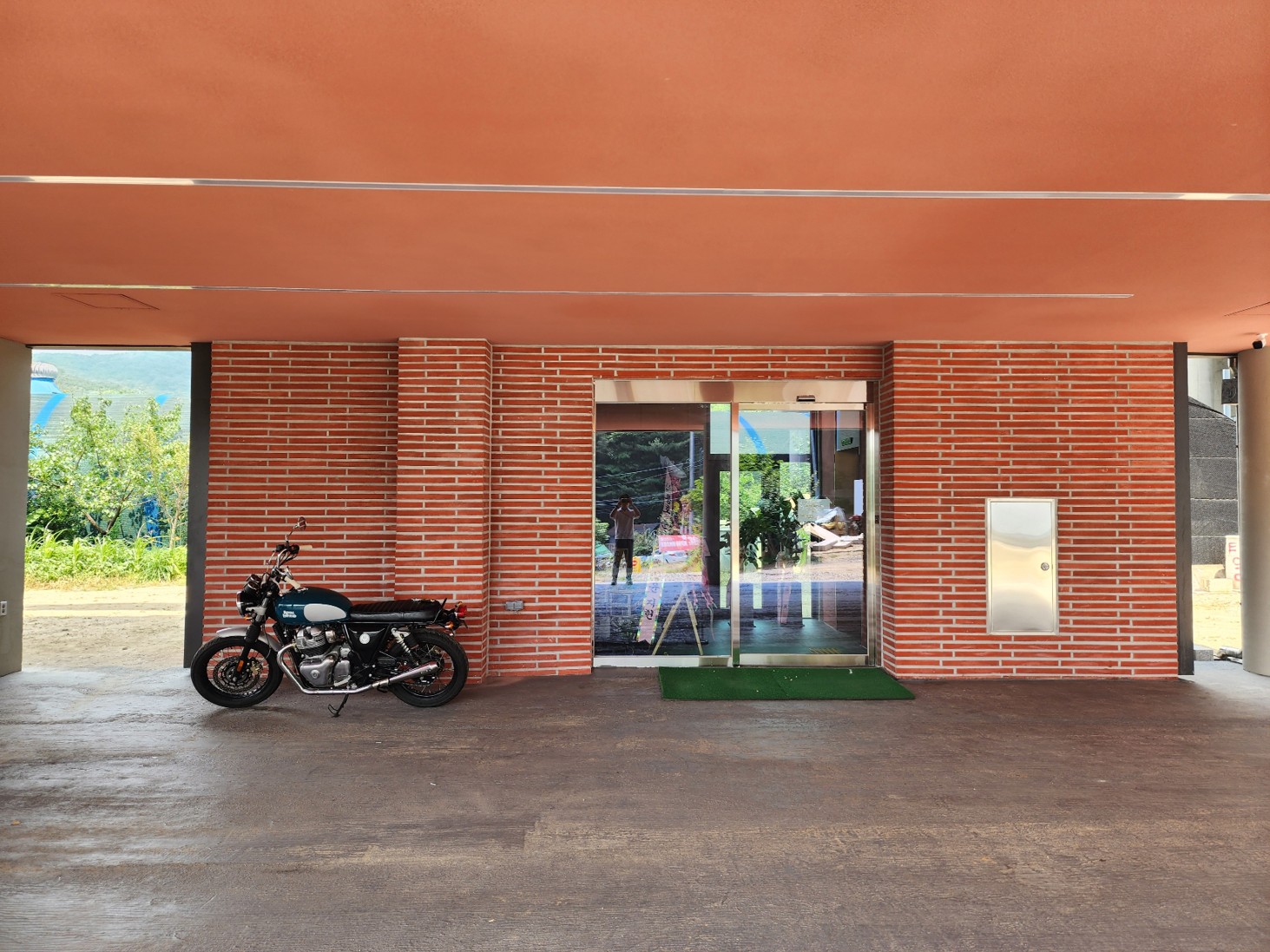 Modern building entrance