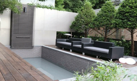 Modern outdoor terrace